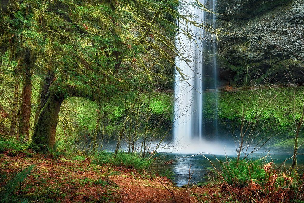 Winter Falls waterfall