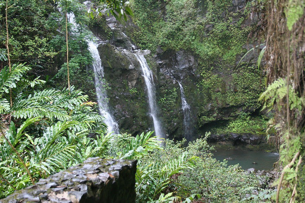 Waikani Falls waterfall