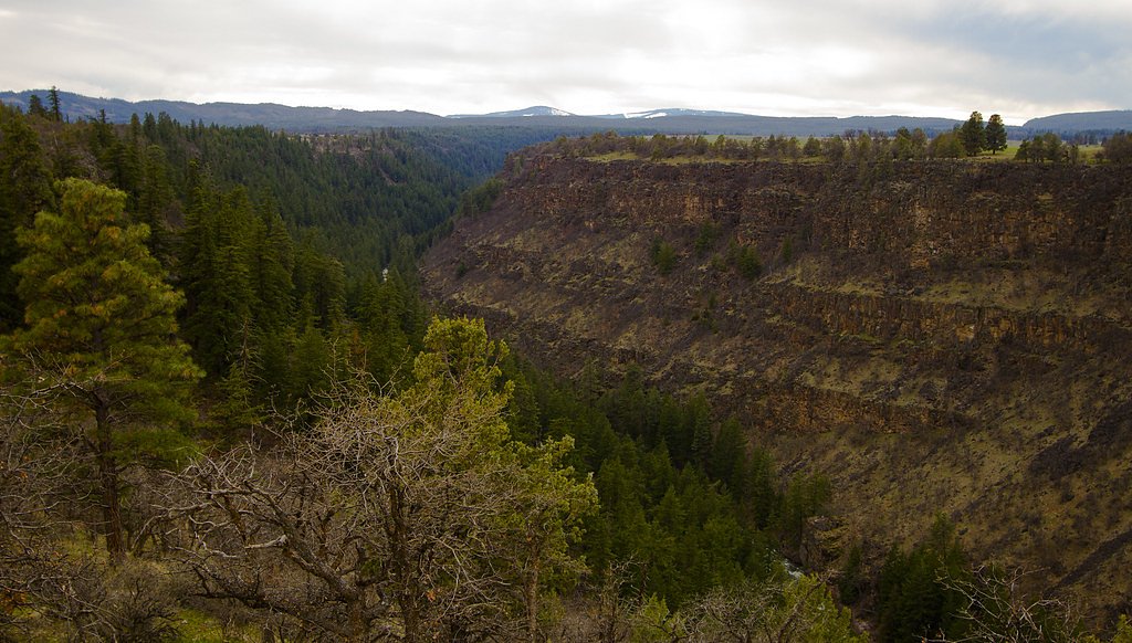 Upper Falls Deschutes River waterfall