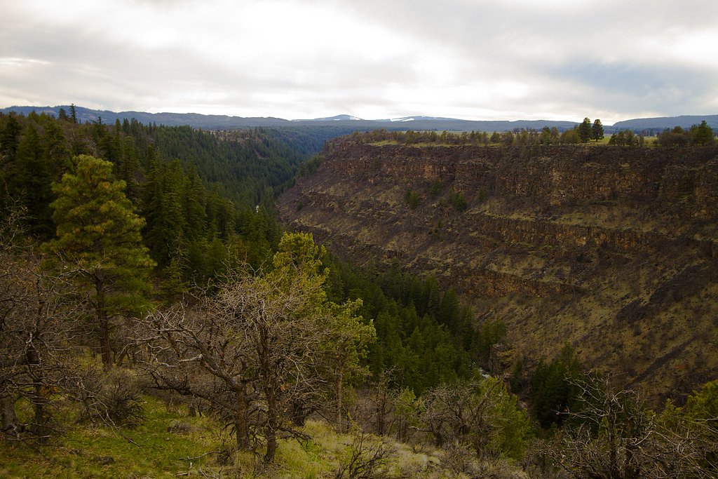 Upper Falls Deschutes River waterfall