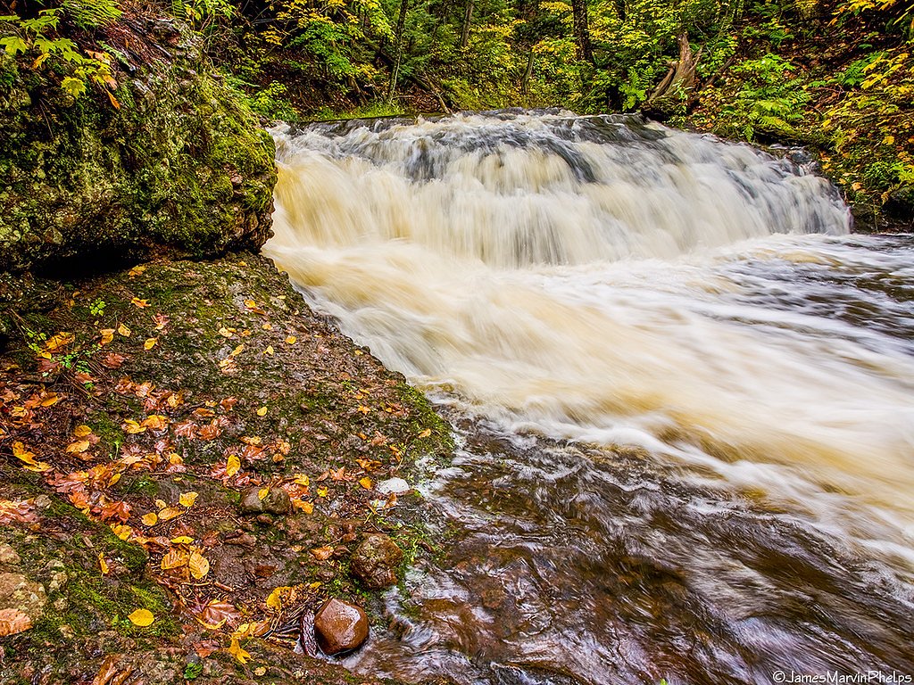 Upper Carp River Falls waterfall