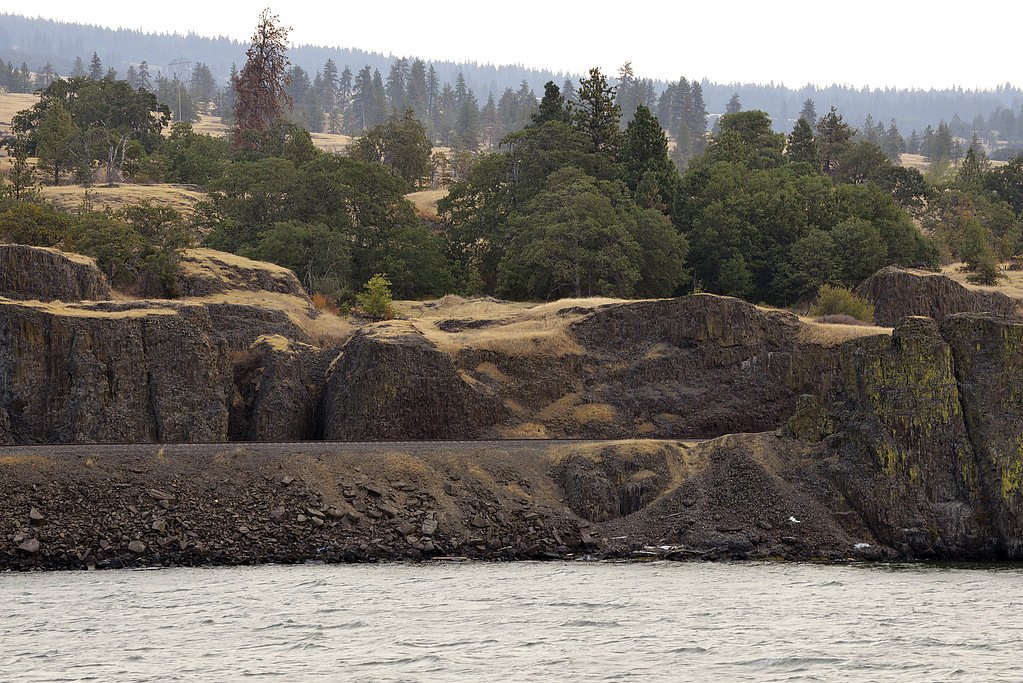 The Dalles (historical) waterfall