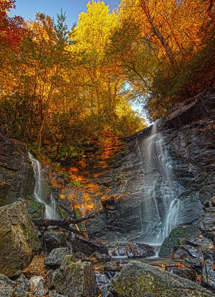 Soco Falls waterfall