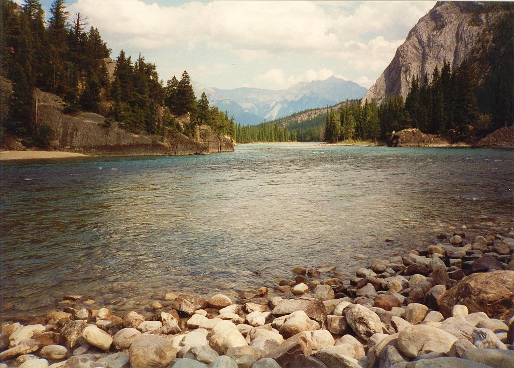 Bow Falls waterfall