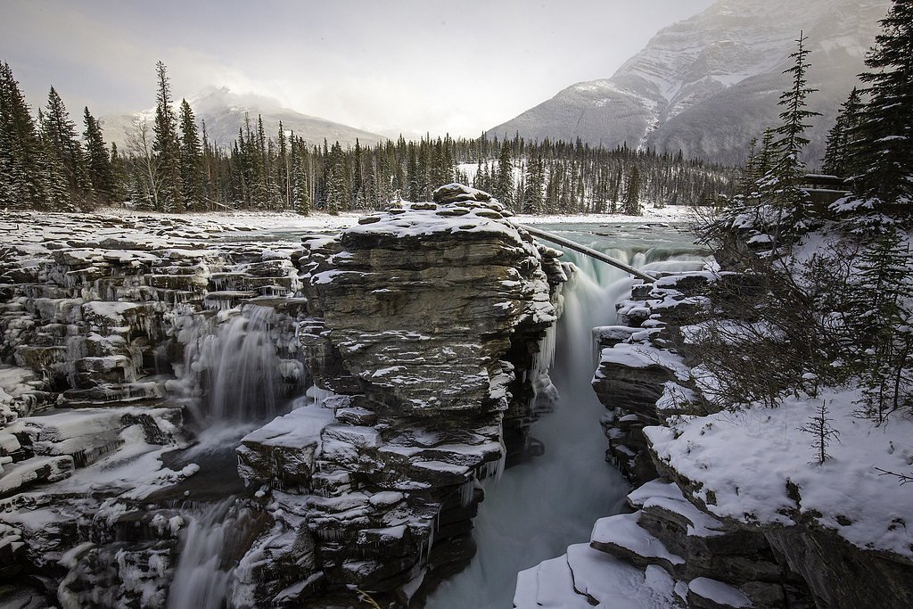 Athabasca Falls waterfall