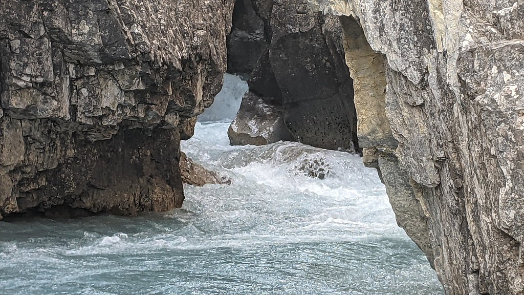 Bow Glacier Falls waterfall