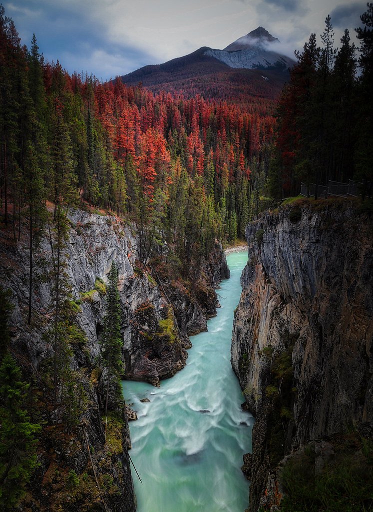 Sunwapta Falls waterfall